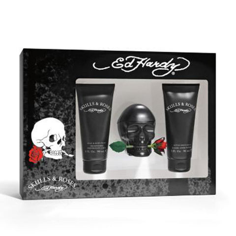 Ed Hardy Skulls & Roses Gift Set by Christian Audigier - Luxury Perfumes Inc. -