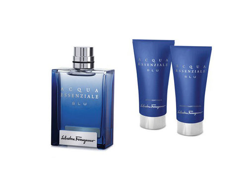 Acqua Essenziale Blu Gift Set by Salvatore Ferragamo - Luxury Perfumes Inc. - 