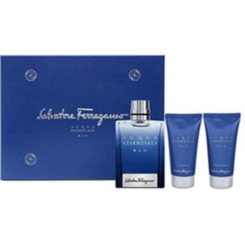 Acqua Essenziale Blu Gift Set by Salvatore Ferragamo - Luxury Perfumes Inc. - 