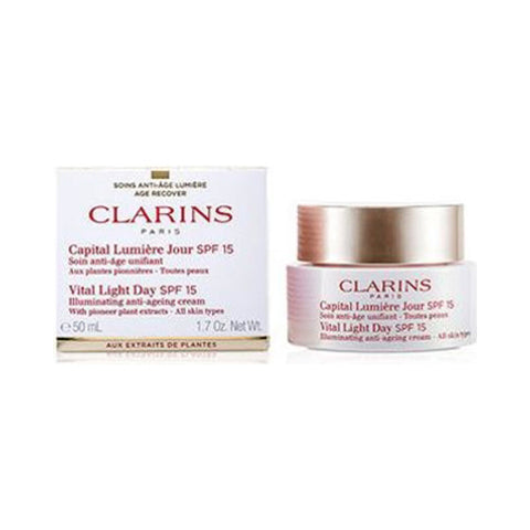 Clarins Vital Light Day Illuminating Anti-Ageing Cream SPF 15 (All Skin Type) by Clarins - Luxury Perfumes Inc. -