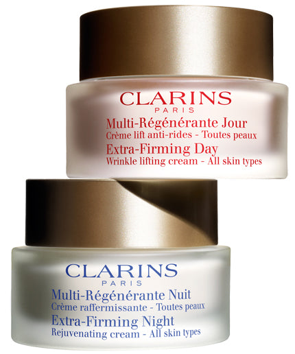 Clarins Extra-Firming Day Wrinkle Lifting Cream & Night Rejuvenating Cream by Clarins - Luxury Perfumes Inc. -