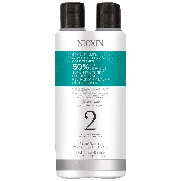 Nioxin System 2 Cleanser & Scalp Therapy Duo by Nioxin - Luxury Perfumes Inc. -