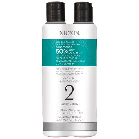 Nioxin System 2 Cleanser & Scalp Therapy Duo by Nioxin - Luxury Perfumes Inc. -