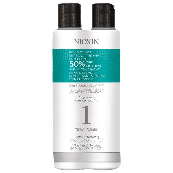 Nioxin System 1 Cleanser & Scalp Therapy Duo by Nioxin - Luxury Perfumes Inc. -