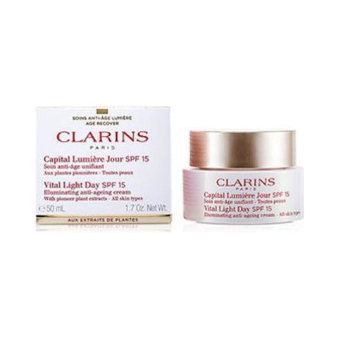 Clarins Vital Light Day Illuminating Anti-Ageing Cream SPF 15 (All Skin Type) by Clarins - Luxury Perfumes Inc. - 
