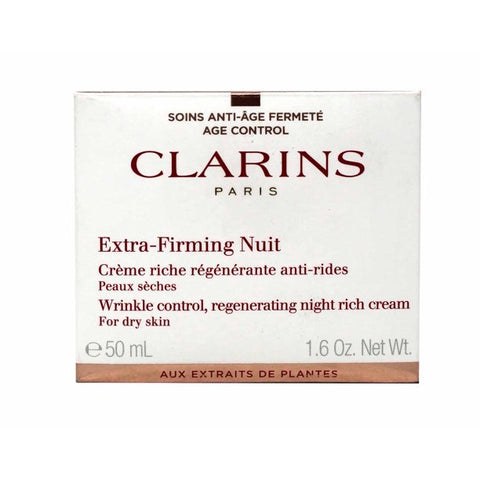 Clarins Extra-Firming Nuit Wrinkle Control Regenerating Night Rich Cream for Dry Skin