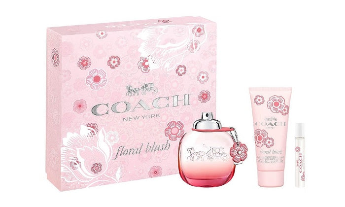 Coach New York Floral Blush 3 Piece Set